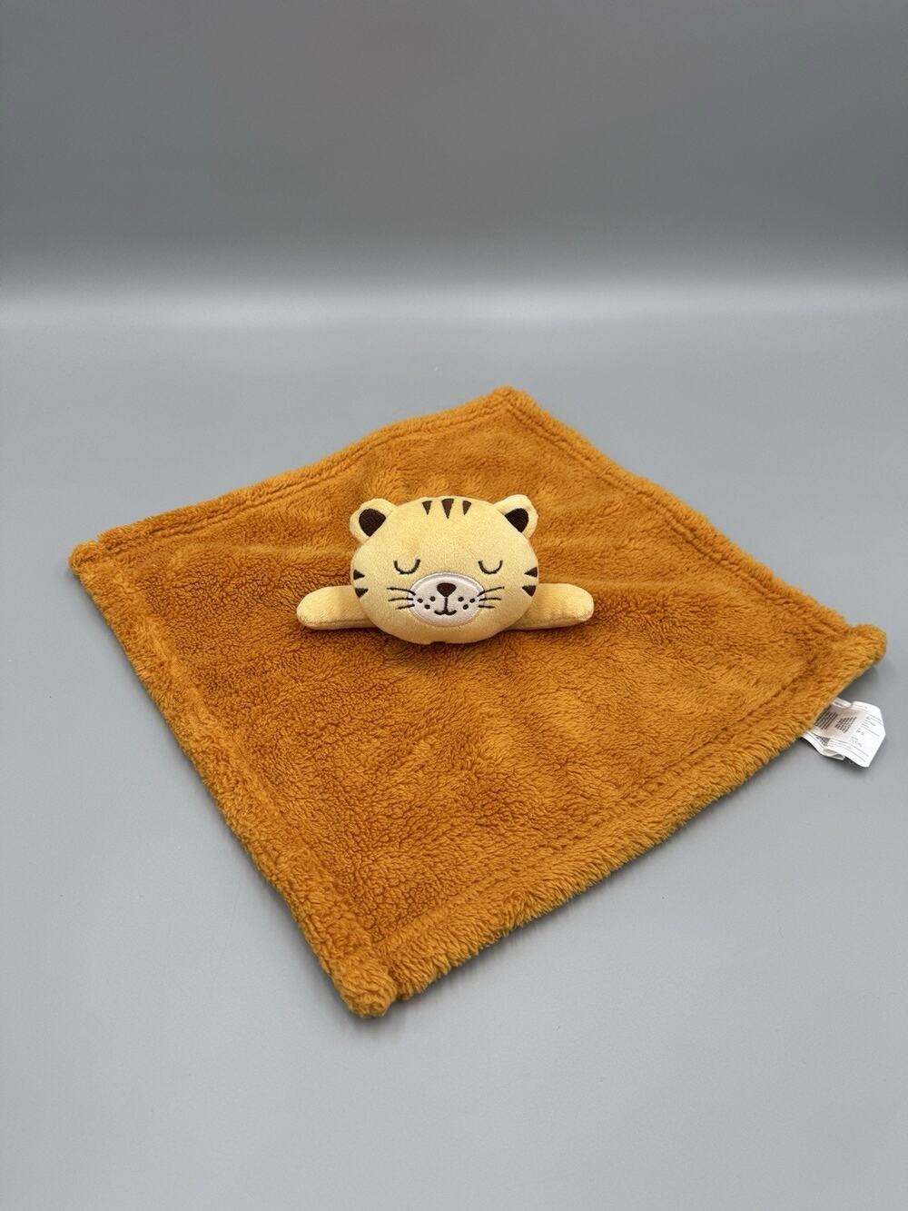 Baby Gear Sleeping Tiger Cat Lovey Brown Security Blanket
